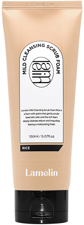 Lamelin~Очищающая скраб-пенка с рисом~Mild Cleansing Scrub Foam Rice