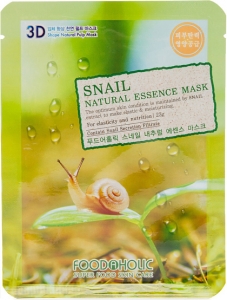 FoodaHolic~Тканевая 3D маска с экстрактом муцина улитки~Snail Natural Essence 3D Mask