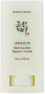 Beauty of Joseon~Солнцезащитный стик c центеллой~Matte Sun Stick Mugwort And Camelia SPF 50+ PA++++